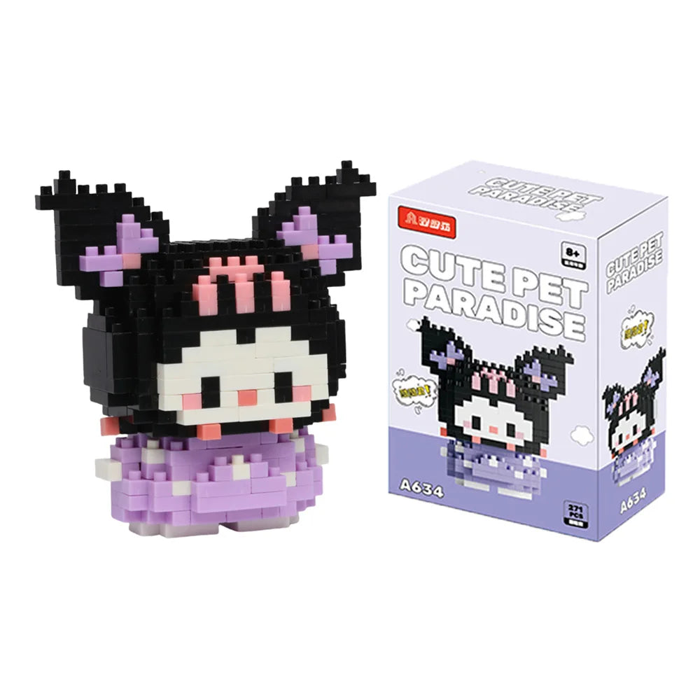 99 Style SANRIO Hello Kitty Building Blocks Cartoon Figures Kuromi