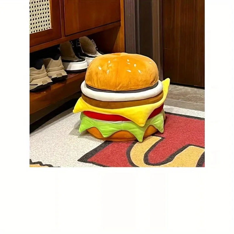 Hamburg storage stool Seated small stool Home living room Large capacity snack storage stool Door shoe changing small stool
