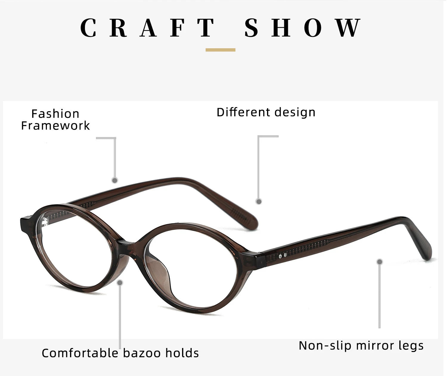 VICKY Fashion Delicate Oval Small Myopia Frames Women Reading Glasses Anti-Blue Light Customizable Prescription Glasses K9142
