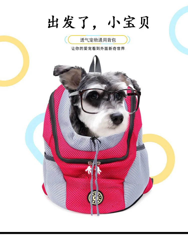 Foldable chest bag, pet bag, outdoor backpack, portable cat backpack for travel, breathable pet backpack for dogs