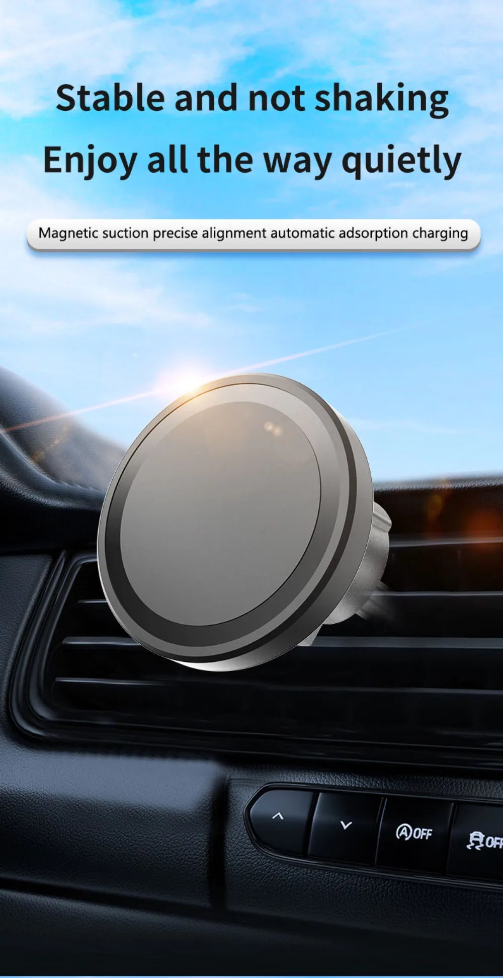 For MagSafe Car Wireless Charger 30W - Air Vent Clip Phone Holder - Stable Grip For iPhone 13-17 Pro Max & Fast Charging Stand
