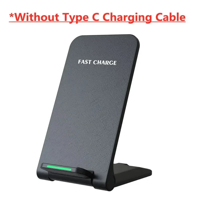 30W Wireless Charger Stand Pad For iPhone 15 14 13 12 11 Pro X XS Max XR 8 Samsung Xiaomi Induction Fast Charging Dock Station