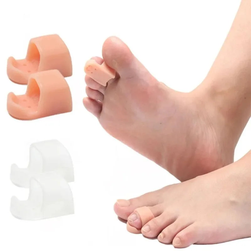 2/4PCS Hammer Toe Corrector Hammertoe Straightener for Curled Crooked Bent Claw and Overlapping Toes Bunion Pads Foot Care Tools