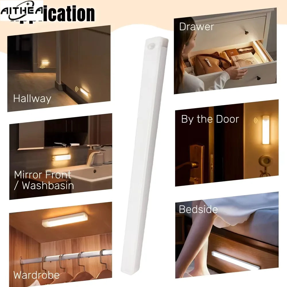 Aithea Motion Sensor LED Cabinet Light USB Rechargeable LED Under
