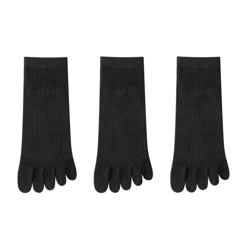 1/3/5 Pairs Mens Five Finger Socks Breathable Ankle Short Socks Thin Cotton Toe Socks with Separate Fingers Fashion Sports Socks