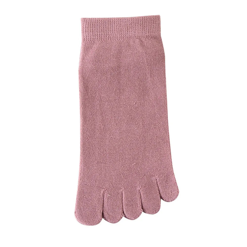 Hot Sale! Women Toe Socks with Separate Fingers Summer Solid Color Cotton Five Finger Socks Women Low Cut Ankle Socks Yoga Sport