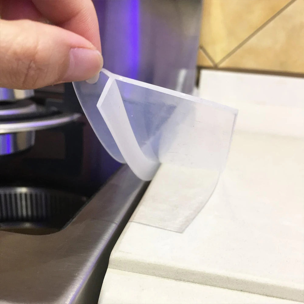 Silicone Stove Counter Gap Cover T-shape Kitchen Oilgas Slit Filler Heat Resistant Mat Cook Oil Dust Water Seal