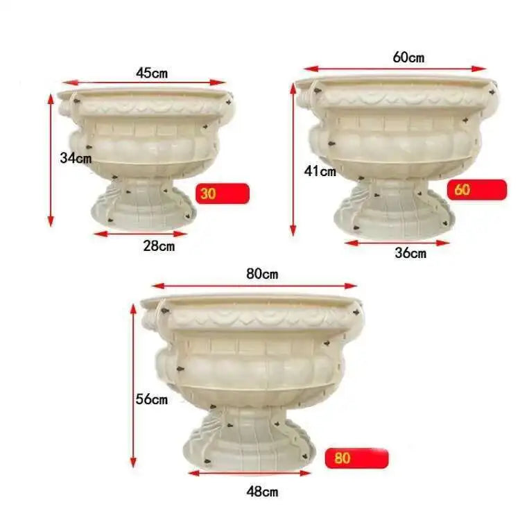 Plastic Thickened ABS Flowerpot Mold Cement Mold for Garden Balcony Fence Square Column Pier Roman Column Concrete Bonsai Mold