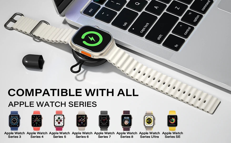 USB C Portable Watch Magnetic Wireless Charger For Apple Watch Ultra 2 3 4 5 6 7 8 9 SE Samsung Galaxy 6 Classic 5 Pro 4 Active