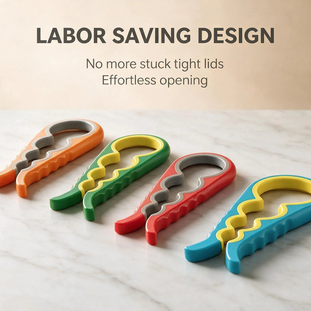 1 Pack Multifunctional Jar And Bottle Opener Non Slip Labor Saving Easy To Open Stubborn Lids Portable Durable Easy To Clean For Daily Kitchen Cooking Household Users Cooking Enthusiasts Manual Lid Remover Simple Twist Cap Ga