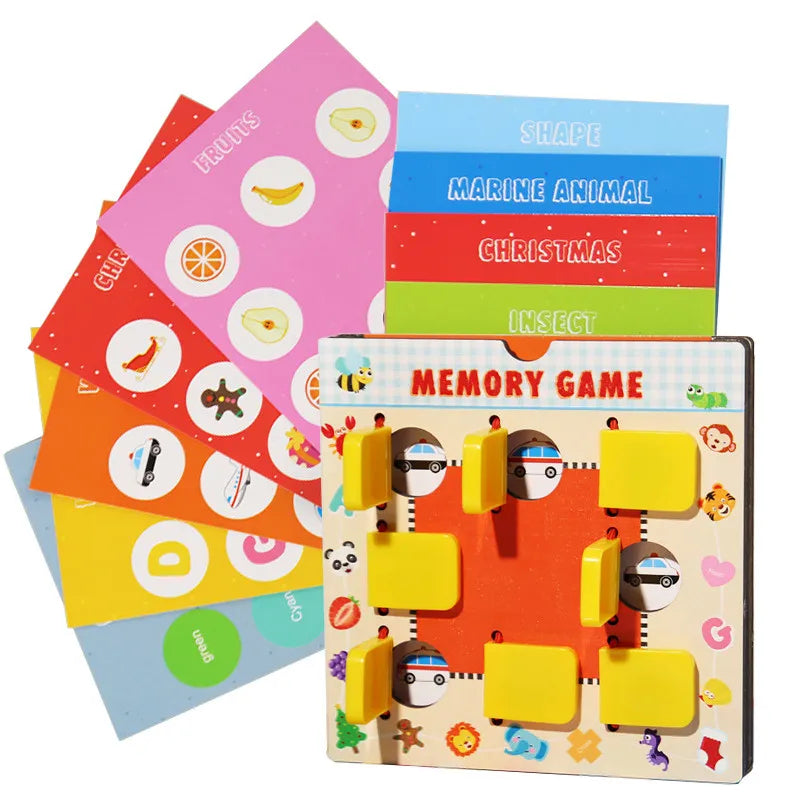 Montessori Memory Board Games Kid Creative Toy Pattern Matching Logice Thinking Brain Intellectual Challenge Game Educatioon Toy