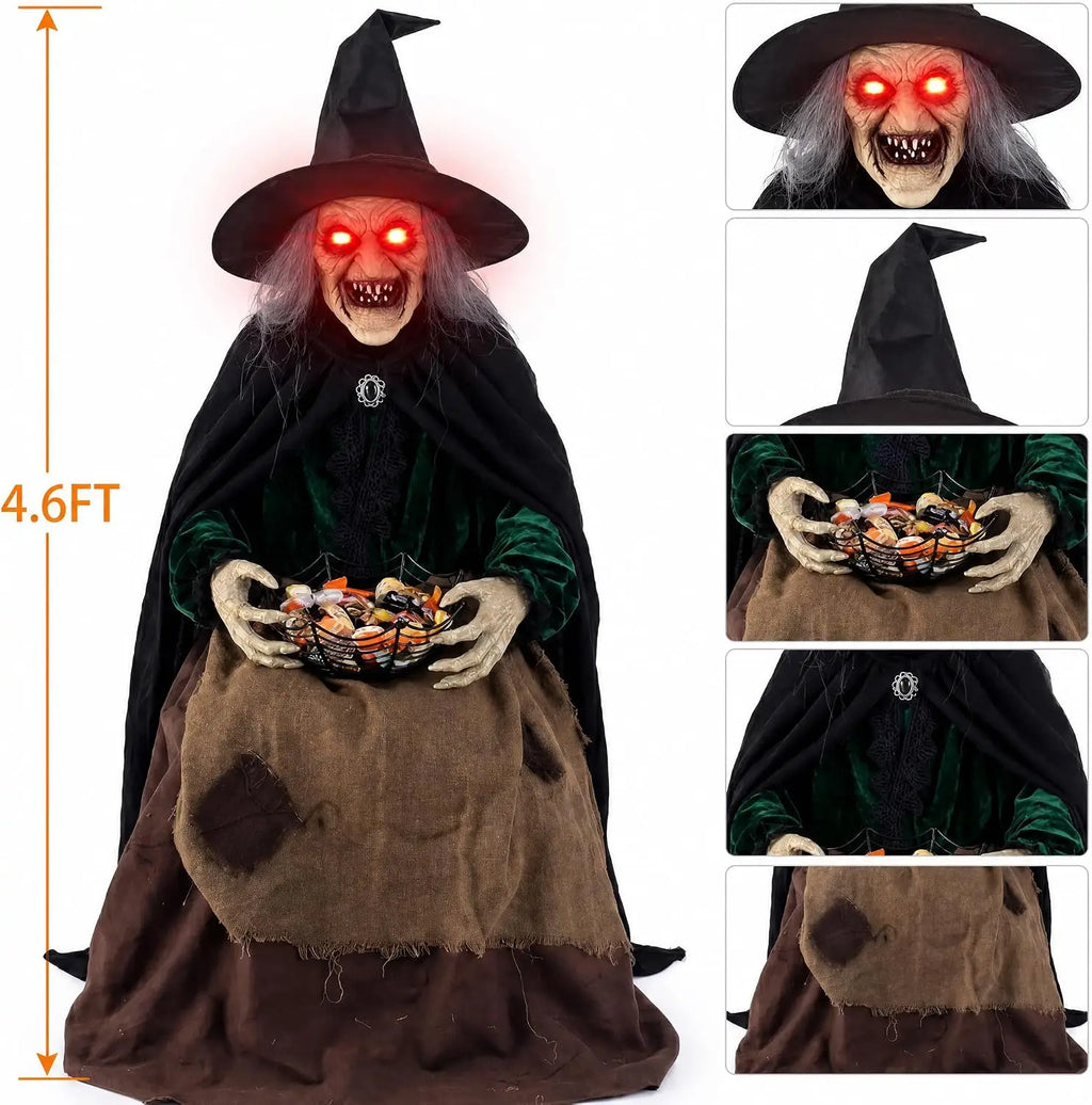Animated Halloween Witch, Sound and Motion Activated