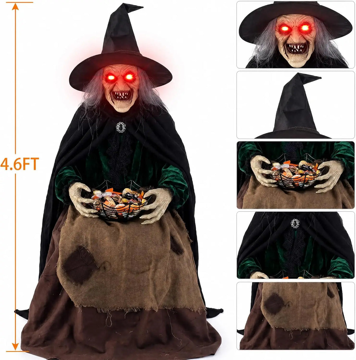 Animated Halloween Witch, Sound and Motion Activated