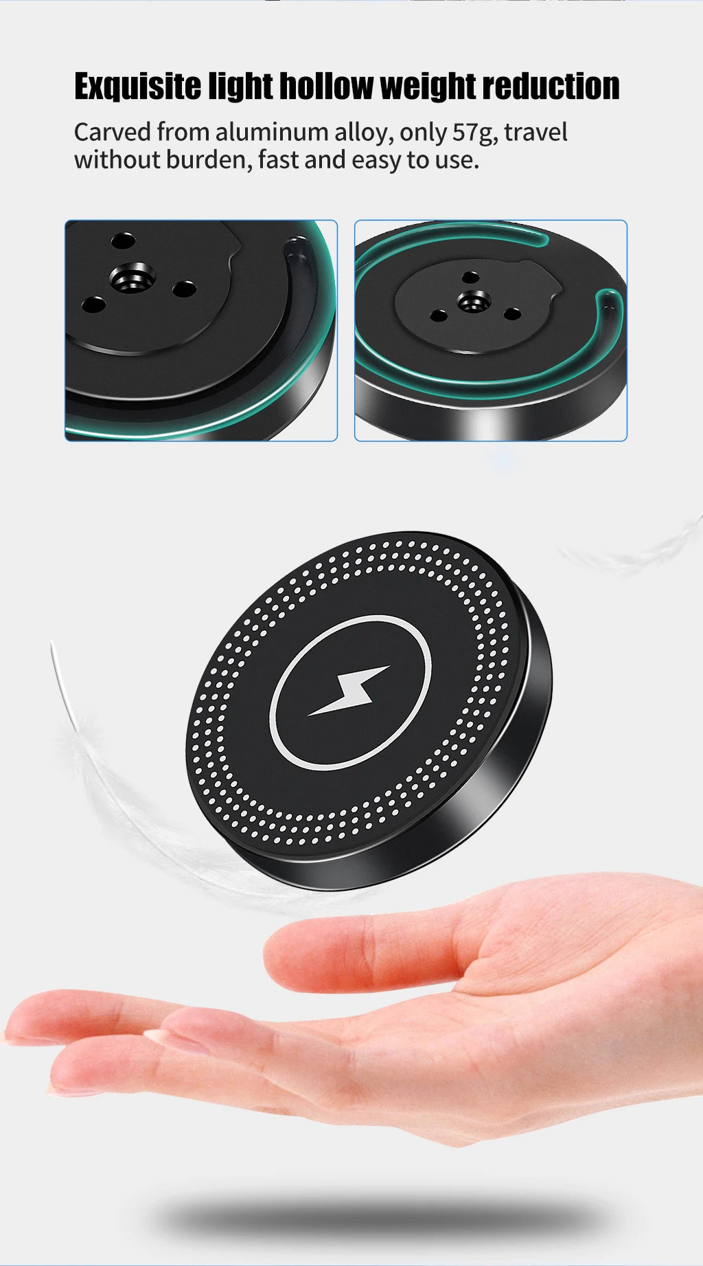 Mobile Phone Holder Stand Magnetic Wireless Charger 15W Tripod Adapter Mount Cold Shoe for Huawei Iphone Magnet Charging Station