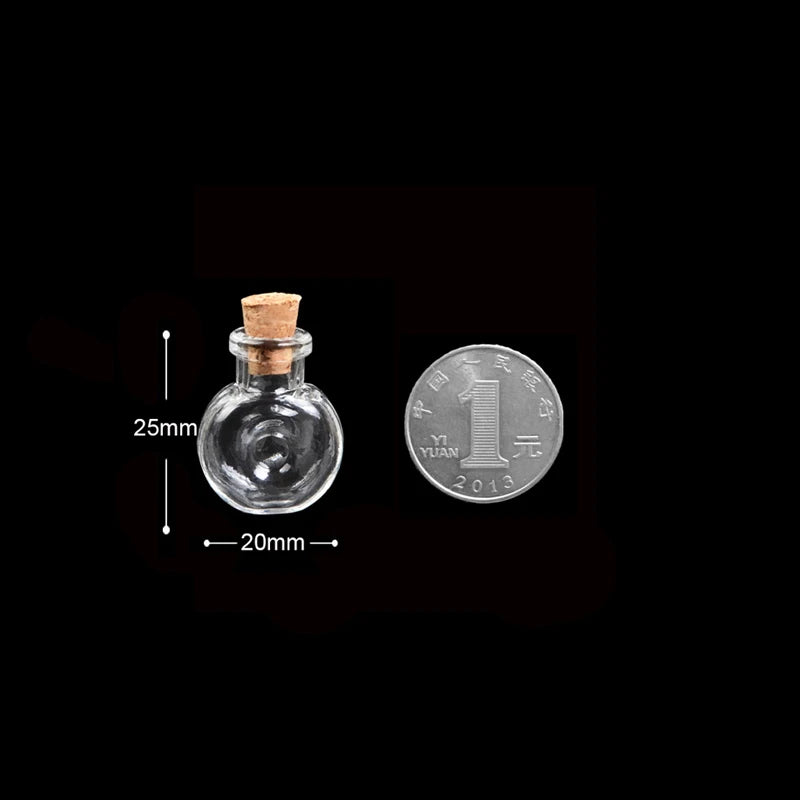 10-50Pcs Mini Glass Wishing Bottle With Cork Stoppers Clear Drifting Small Wishing Bottles For Wedding Party Home Decor Supplies