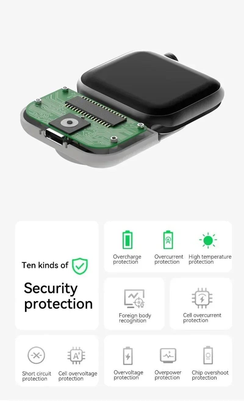 For Apple Watch Wireless Charger Apple Watch S9 44mm 45mm 49mm Smart Outdoor Sports Portable Wearable Wireless Charging Bank