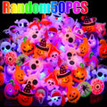 LED Luminous Halloween Toys Pumpkin Ghost Skull Glowing in Dark Fingers Toys with Light Birthday Party Decoration Props Supplies