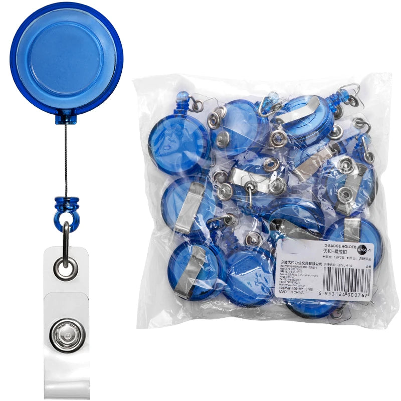 10pcs Retractable Badge Holder Clips for Nurse ID Badge Reel with