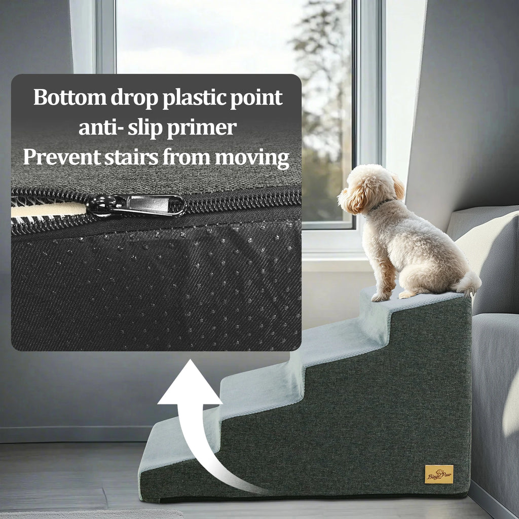 Foam Dog Stairs for High Beds, 3 to 5 Steps