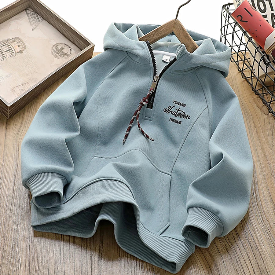 IYEAL Kids Clothes Boys  Children's Long sleeved Letter Hooded Sweatshirt Kids Casual Clothing Boys Spring New Hooded Sweatshirt