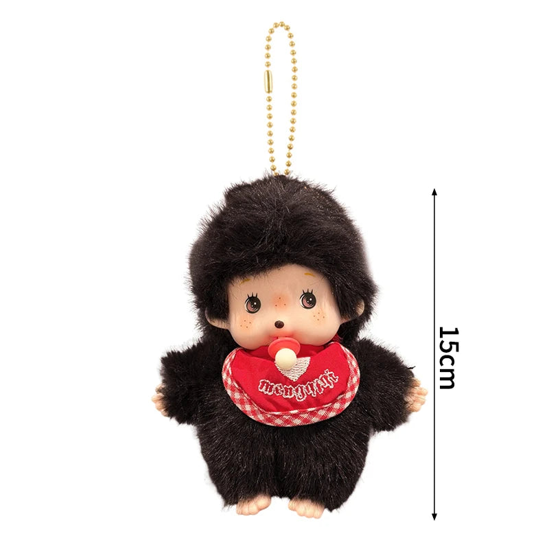 Monchhichi Keychain Kawaii Keychains for Bags Monchhichi Doll Hanging Pendants Children's Day Birthday Gift 몬치치