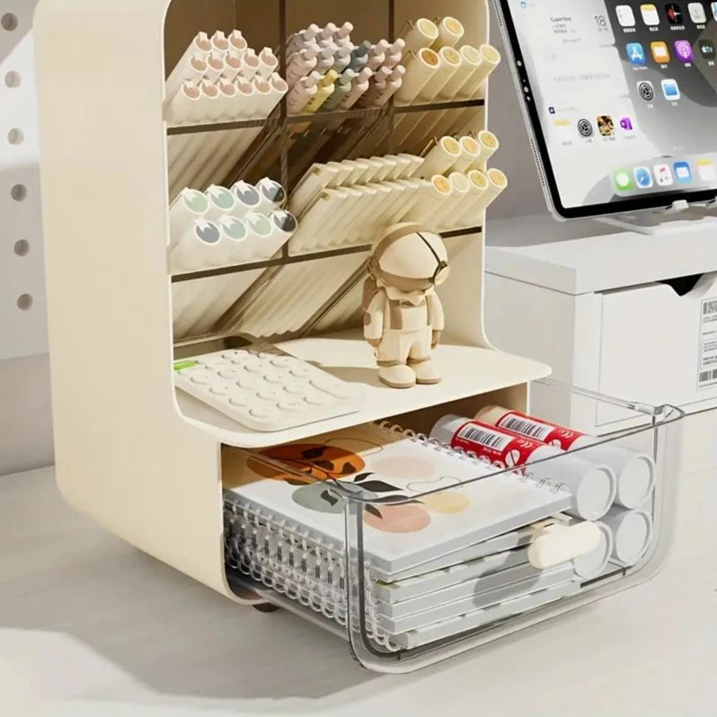 Multi-Layer Desk Organizer Large Capacity Office Accessories Slanted Insert