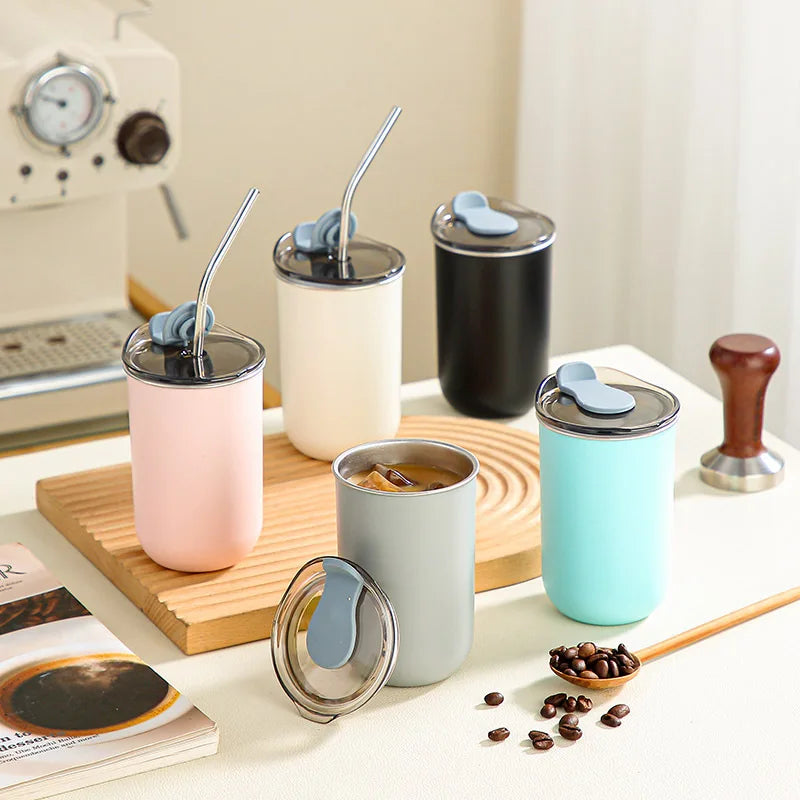 Customizable birthday flower stainless steel water cup,Customized name coffee cup，Birthday、Valentine's Day gift.