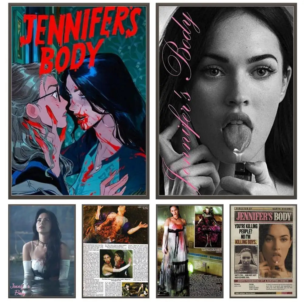 Pop Movie Jennifer Body Poster Versatile HD Waterproof Wall Art Self-Adhesive Decor for Any Space Ideal Gift
