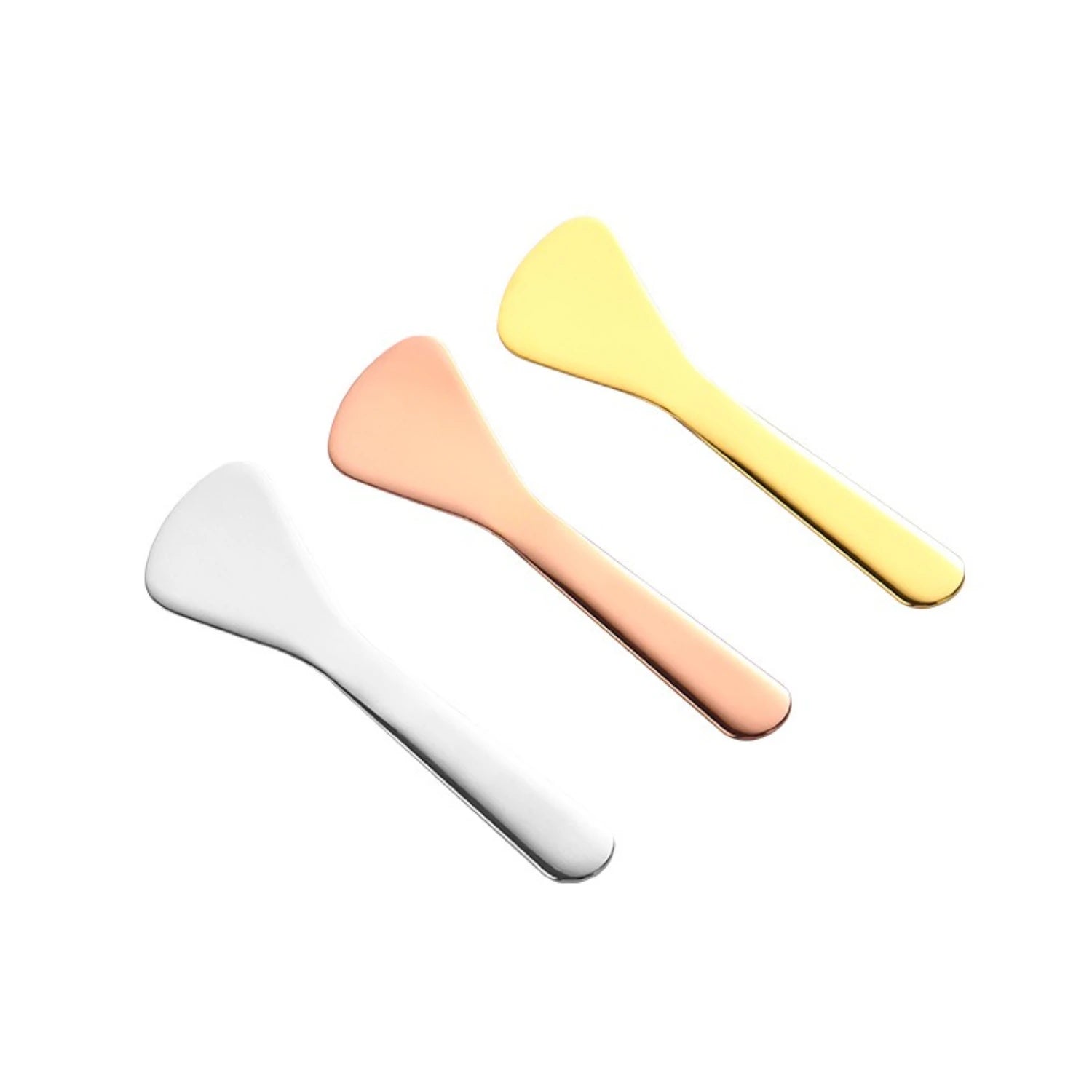 Crescent Moon Shape Face Cream Spoon 304 Stainless Steel Facial Mask Spoon Beauty Skin Care Tool