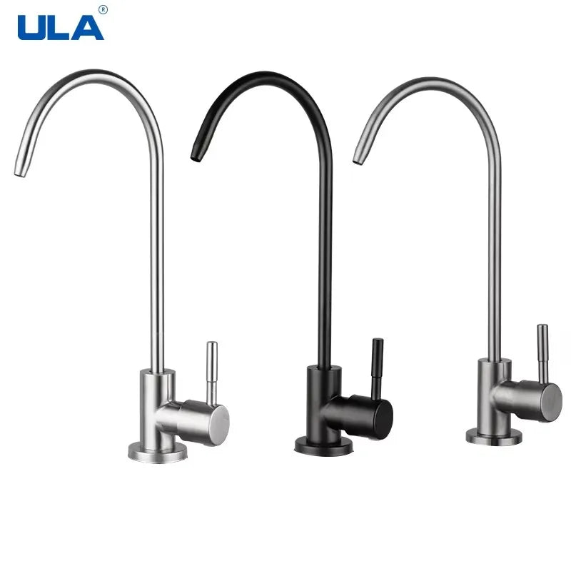 ULA 1/4"Kitchen Faucets Direct Drinking Tap Stainless Steel Water Purifier Faucet Single Cold Water Sink Faucet Filter Faucet