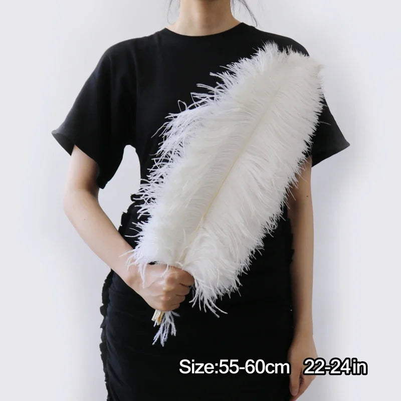 Wholesale 10PCS Natural Ostrich Feathers 15-55cm for Crafts Wedding Party Home Decor Ostrich Plumes Table Centerpiece Feather