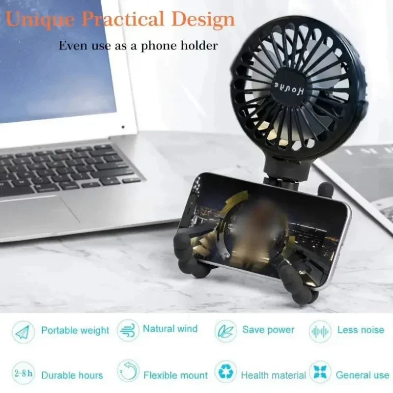 Rechargeable Bladeless Baby Stroller Fan