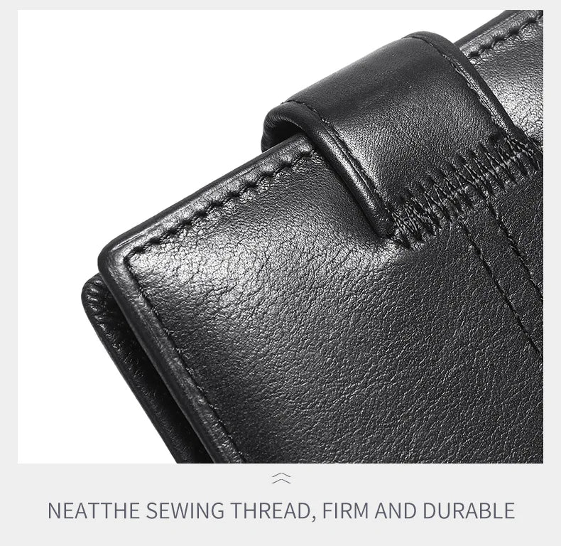 Rfid Leather Mens Wallet with Coin Pocket Designer Dollar Mens Leather Wallet with Rfid