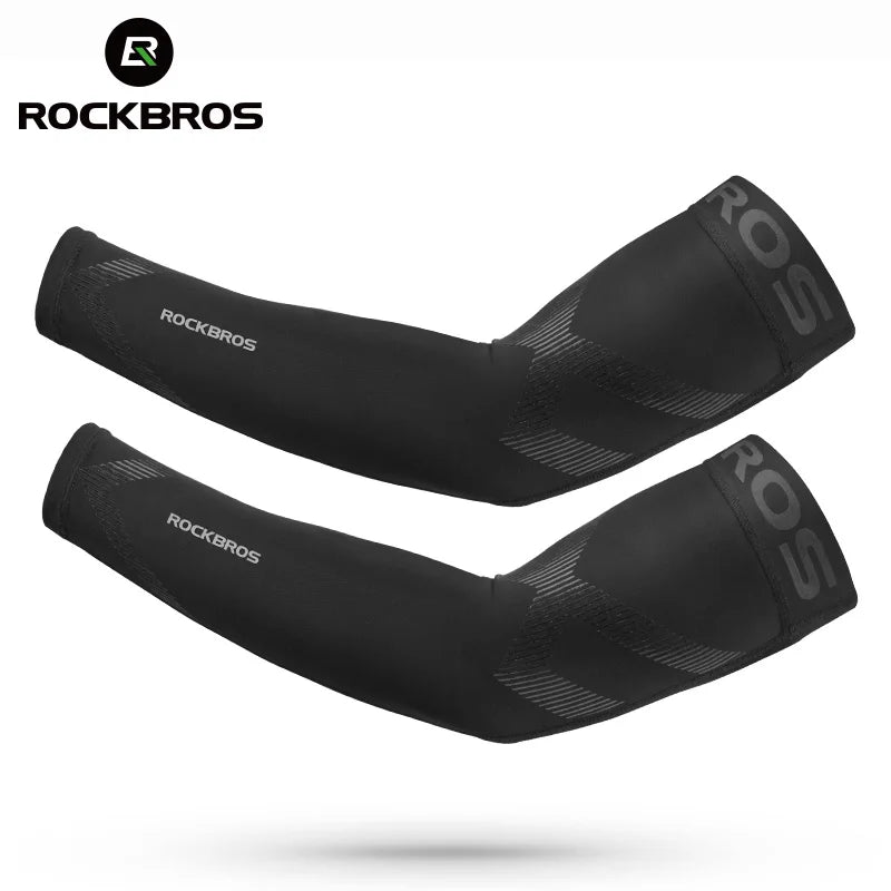 ROCKBROS Ice Silk Cycling Arm Sleeves Breathable Basketball Running