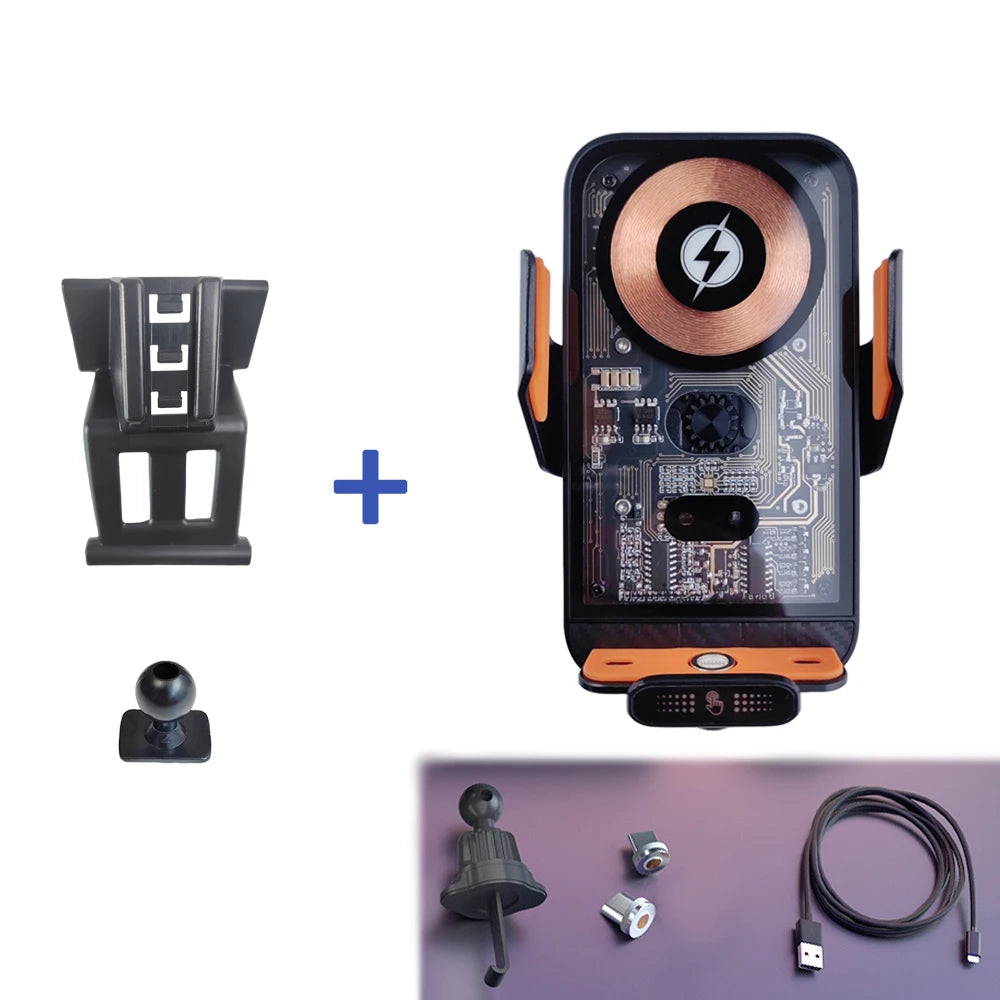 For AUDI Q3 2019 2020 2021 2022 -2024 Car Phone Mount Wireless Charger Special Mobile Phone Holder Fixed Stand Base Accessories