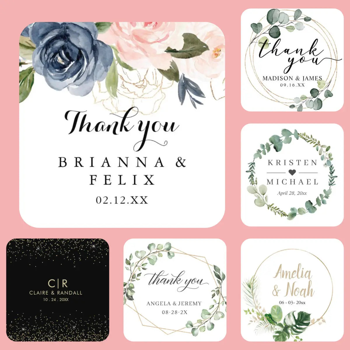 Custom Stickers and Custom Logo Wedding Birthday Christening Stickers