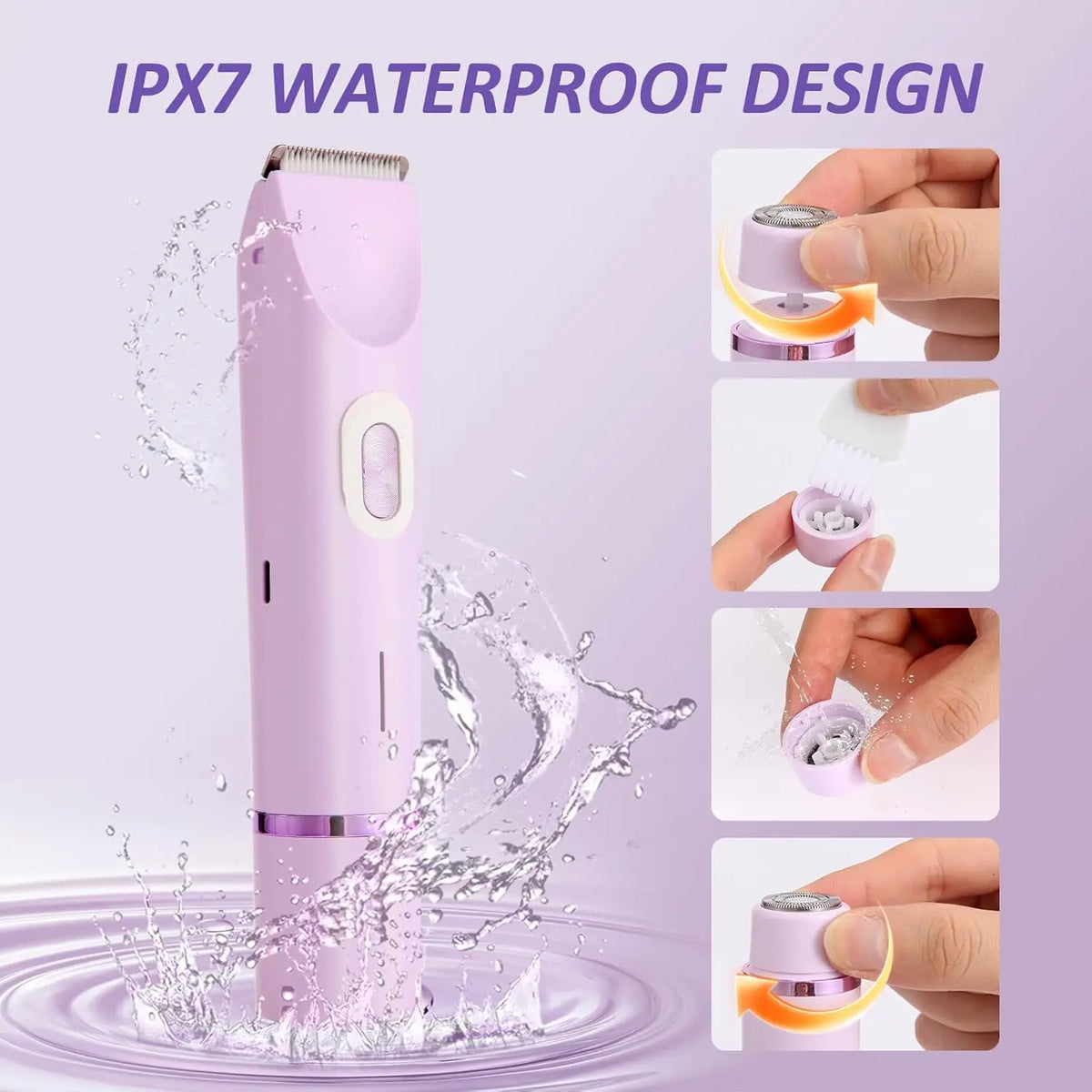 Electric Razors for Women 2 in 1 Electric Shaver for Pubic Hair