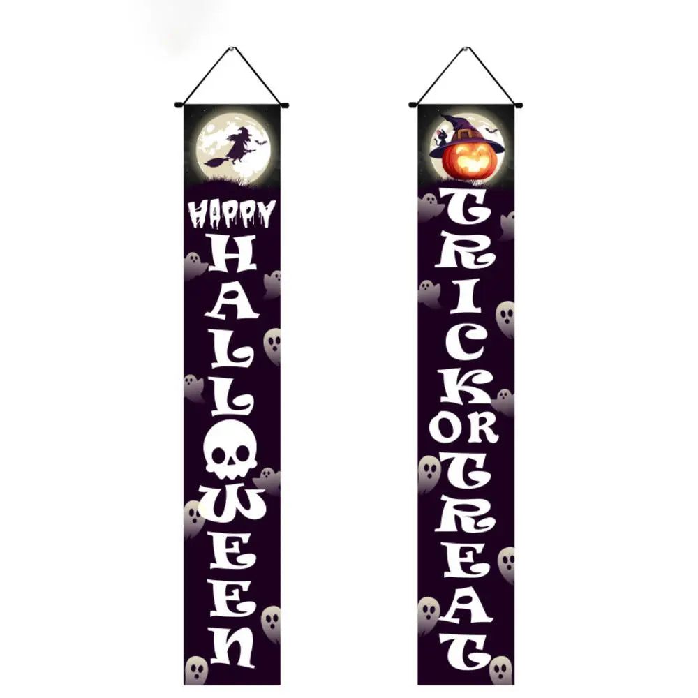 Halloween Decorative Props Mexican Day of the Dead flag Hanging Outdoors Hanging Porch Sign Halloween Welcome Signs Home Decor