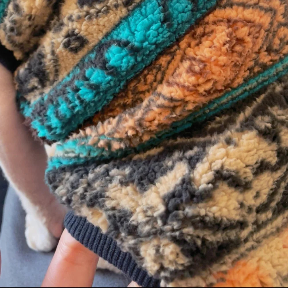 Christmas Sweater for Sphynx Cat Colorful Fleece Sweatshirt for Hairless Cat Winter Soft Short Sleeved Thick Pajamas for Kittens