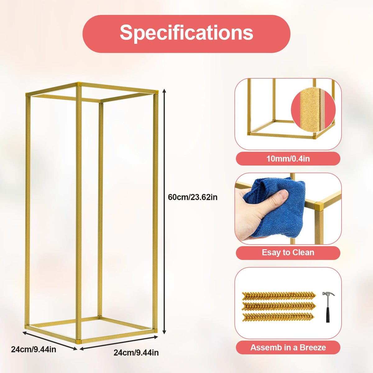 Metal Flower Stand Floor Vases Flowers Column Stand Road