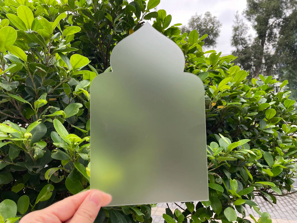 Matte Castle Shape Frosted Translucent Acrylic Sign For DIY Muslim Eid Table Board Wedding Birthday Bridal Desk Shower Party