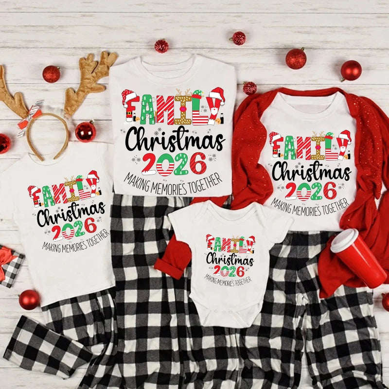 Family Christmas Making Memories Together Family Matching Outfits Santa