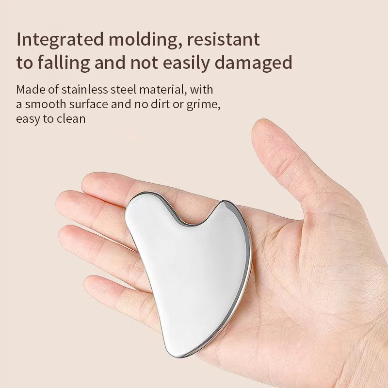 1Pcs Stainless Steel Gua Sha Scraper Massager For Face Neck Body Guasha Massage Tool Facial Skin Care Guasha Board Face Massager