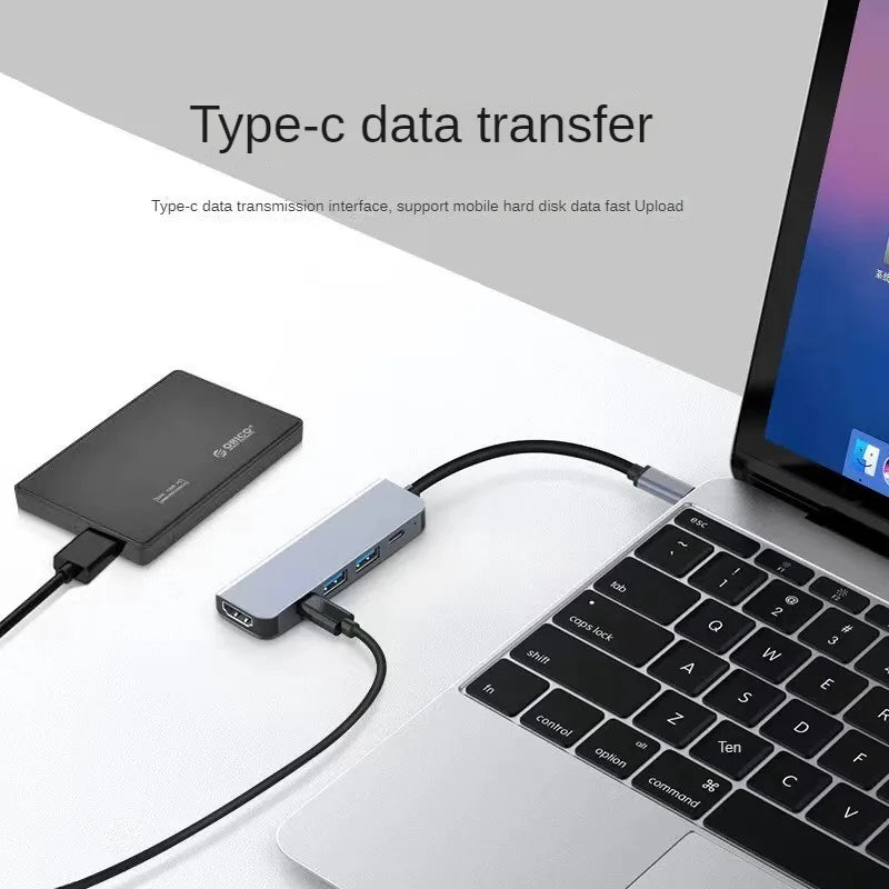 USB C Hub to 4K HDMI-Compatible USB 3.0 2.0 Type C PD Charging