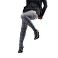 Fashion Classic Tartan Women's Pantyhose Red Purple Blue Semi-Opaque High Pantyhose Scottish Check Pattern Printed Tights
