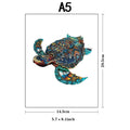 Turtle  Wooden Jigsaw Puzzles for Adults Kids,Animal Shaped Pieces Jigsaw Puzzles Toys with Package,  Christmas Gift Home Decor