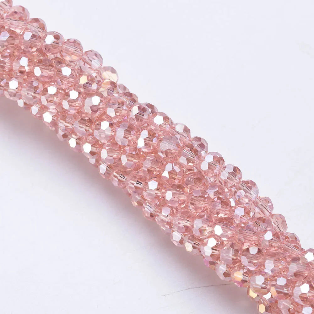3 4 6 8mm Round Crystal Beads Faceted Colorful