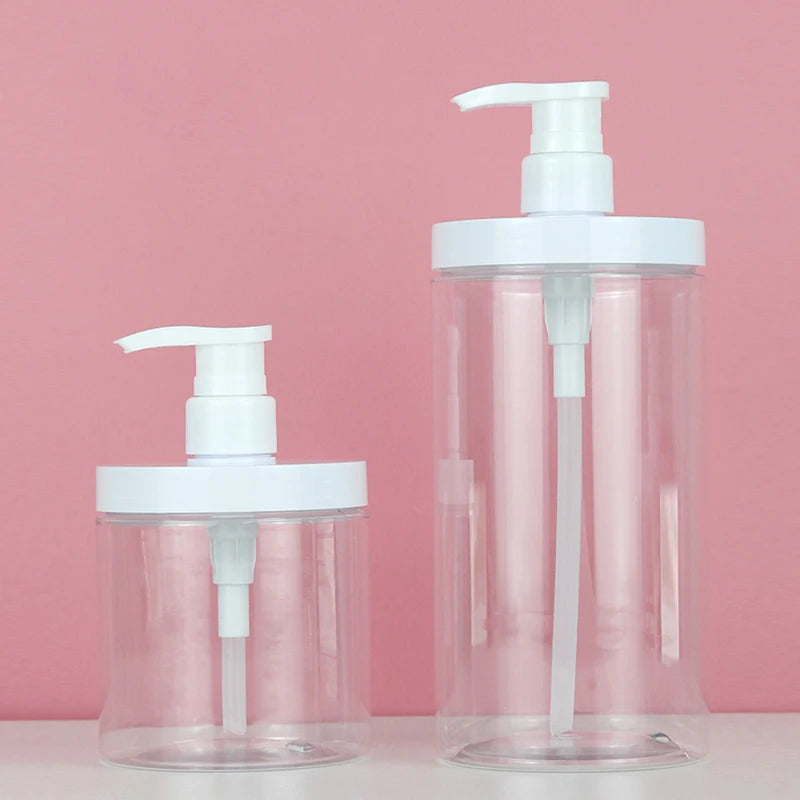 PET Lotion Pump Bottle Large Capacity Empty Shampoo Sub-bottling Plastic Pump Head Shower Cosmetic Container Travel Accessories
