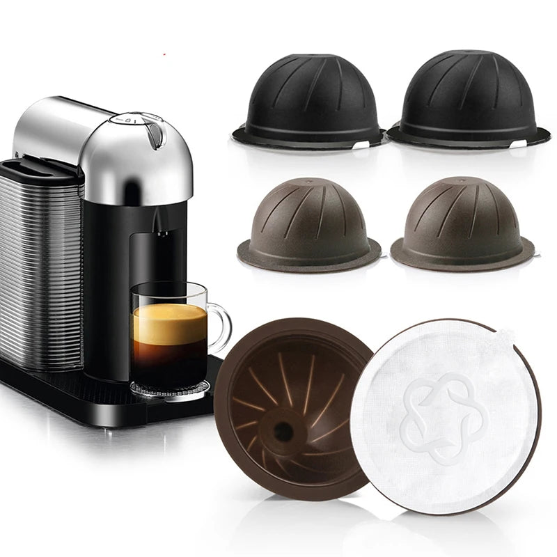 NEW 1pc Using Food Grade PP Coffee Capsule For Nespresso Vertuo Vertuoline Plus Refillable Pods About 60 Times