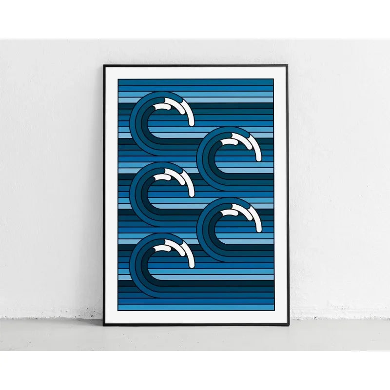 Japanese Contemporary Tokyo Art Canvas Poster Sunrise Wave Mount Fuji Monster Wall Art Prints for Modern Living Room Home Decor